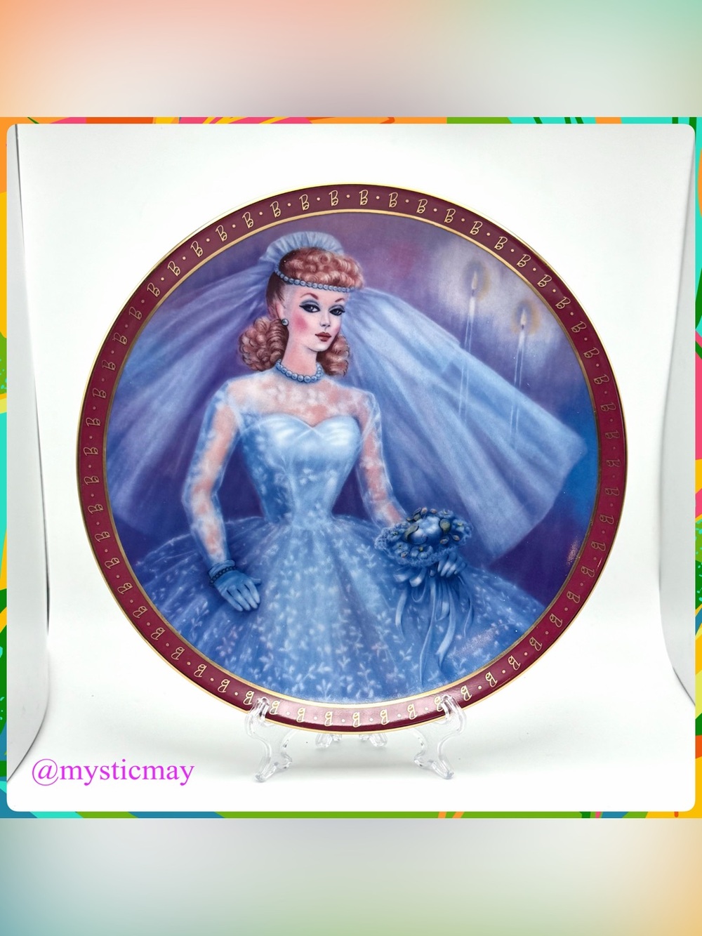 Vintage ‘90s BARBIE Bride to Be Collectible Plate Danbury Mint Limited Edition
